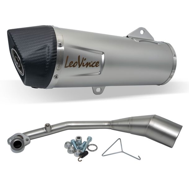 Système d'échappement complet LeoVince LV ONE EVO RACING acier inoxydable, embout en carbone pour Honda Forza 125 année 2021 - 2024 E5