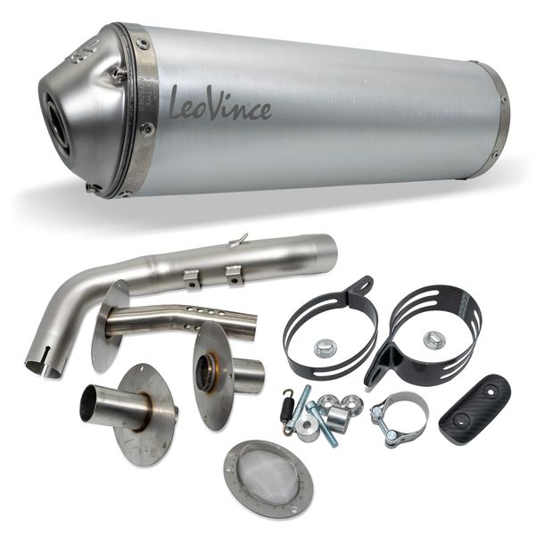 Silenziatore posteriore LeoVince LV-X RACING in alluminio e carbonio con protezione termica per Yamaha YFM 700 R Raptor anno 2006 - 2012