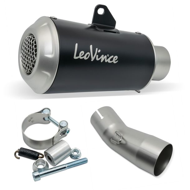 Endschalldämpfer LeoVince LV-10 RACING Black Edition Edelstahl schwarz für Kawasaki Ninja 400 2018 - 2021 E4 / 2022 - 2023 E5 / Ninja 500 / SE 2024 - 2026 E5+ / Z 400 2019 - 2021 E4 / 2022 - 2023 E5 / Z 500 / SE 2024 - 2026 E5+