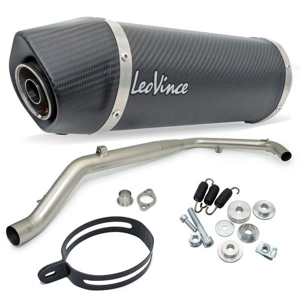 Auspuffanlage LeoVince Komplettanlage LV ONE EVO RACING Carbon für Yamaha MT-125 / YZF-R125B