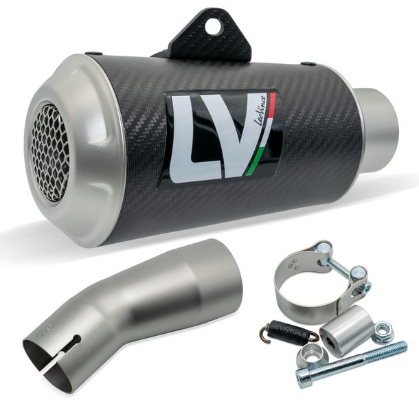 Endschalldämpfer LeoVince LV-10 RACING Carbon, Edelstahl Kappe für Kawasaki Ninja 400 2018 - 2021 E4 / 2022 - 2023 E5 / Ninja 500 / SE 2024 - 2026 E5+ / Z 400 2019 - 2021 E4 / 2022 - 2023 E5 / Z 500 / SE 2024 - 2026 E5+