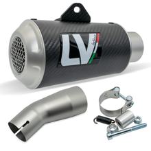 Silenziatore finale LeoVince LV-10 RACING Carbon, tappo in acciaio inossidabile per Kawasaki Ninja 400 2018 - 2021 E4 / 2022 - 2023 E5 / Ninja 500 / SE 2024 - 2026 E5+ / Z 400 2019 - 2021 E4 / 2022 - 2023 E5 / Z 500 / SE 2024 - 2026 E5+