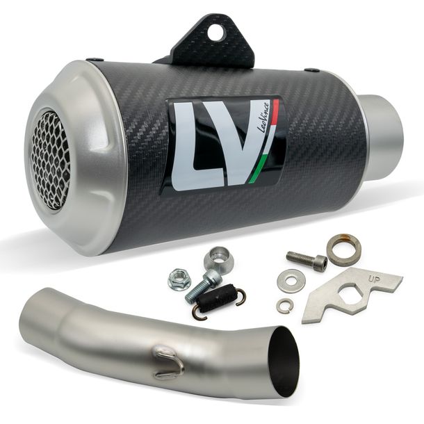 Silencieux LeoVince LV-10 RACING Carbone, embout acier inoxydable pour Kawasaki ZX-6R Ninja 600 année 2009 - 2016 E3 / ZX-6R 636 année 2013 - 2016 E3 / année 2019 - 2020 E4 / année 2024 - 2026 E5+