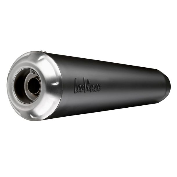 Silenziatore finale LeoVince CLASSIC RACER RACING Black Edition in acciaio inossidabile nero e scudo termico in carbonio per Honda CMX 300 Rebel anno 2017 - 2024 / CMX 500 Rebel anno 2017 - 2024 E4 / E5 / anno 2024 - 2026 E5+