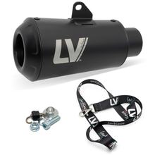 Endschalldämpfer Kit universal LeoVince LV-10 FULL BLACK RACING Edelstahl schwarz, Ø 54mm