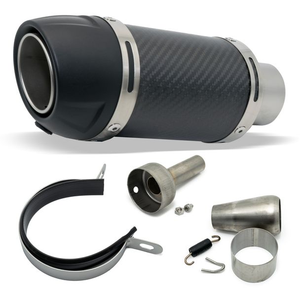 Endschalldämpfer Kit universal LeoVince GP CORSA EVO KURZ RACING, Carbon, Technopolymer Kappe & DB-Killer, Ø 54mm, 140mm