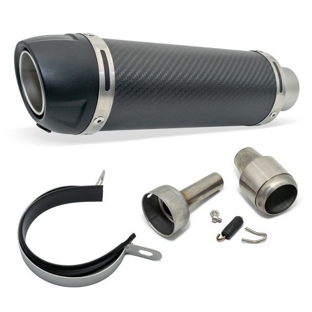 Endschalldämpfer Kit universal LeoVince GP CORSA EVO RACING Carbon, Technopolymer Kappe & DB-Killer, Ø 54mm
