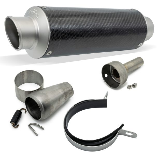 Endschalldämpfer Kit universal LeoVince GP CORSA RACING Carbon & DB-Killer, Ø 54mm
