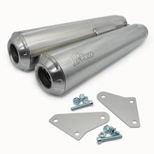 Endschalldämpfer Kit universal LeoVince 2x CLASSIC RACER RACING Edelstahl, Ø 50mm, links und rechts