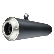 Einddemper kit universeel LeoVince GP ONE RACING roestvrij staal zwart, Ø 50mm, rechts
