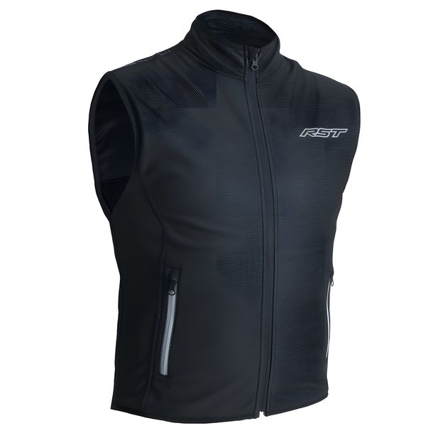 Gilet coupe-vent noir à économie de chaleur RST