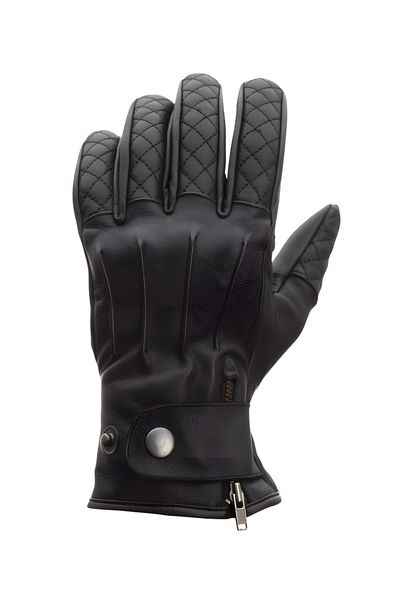Guantes de moto de piel negra RST Matlock CE
