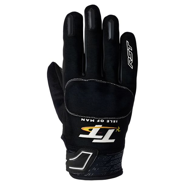 Guantes de moto negros RST IOM TT Team CE para hombre