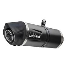 LeoVince LV ONE EVO Black Edition rear silencer with approval, black stainless steel, carbon cap for Ducati Desertx 950 model year 2022 - 2024 E5