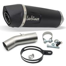 Endschalldämpfer LeoVince LV ONE EVO Black Edition mit Zulassung, Edelstahl schwarz, Carbon Kappe für Honda CB 750 Hornet Bj. 2023 - 2024 E5 / Bj. 2025 - 2026 E5+