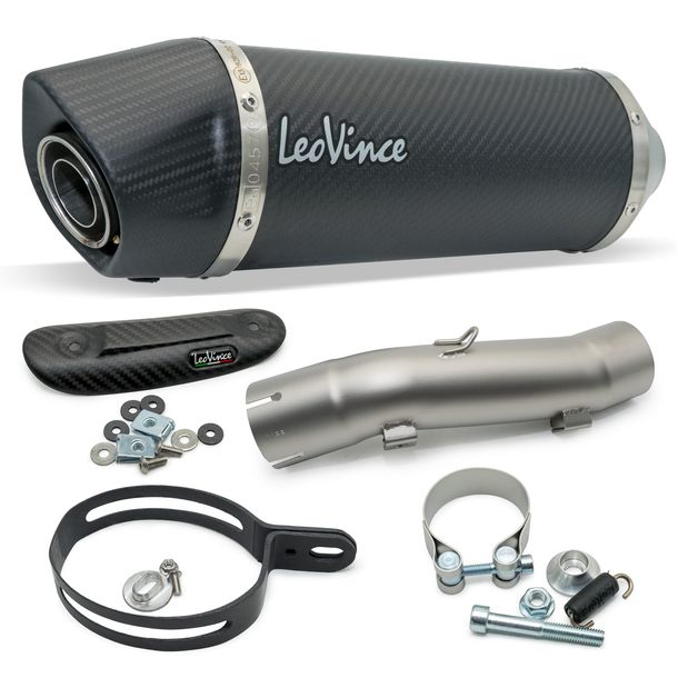 Endschalldämpfer LeoVince LV ONE EVO mit Zulassung, Carbon & Hitzeschild für Honda XL 750 Transalp Urban / Easy Travel / Travel Edition Bj. 2023 - 2024 E5