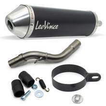 Silenciador traseiro LeoVince X-FIGHT Black Edition com homologação, aço inoxidável preto para Fantic Motor XE Competition / Performance XM 50 Competition / Performance 50 Ano 2021 - 2024 E5