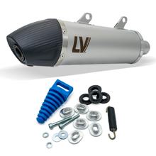 Rear silencer LeoVince LV-X EVO stainless steel, carbon cap for Gas Gas EC 250 / 350 F year 2020 - 2023 / Husqvarna FE / KTM EXC-F 250 / 350 / 450 / 500 / 501 year 2020 - 2023