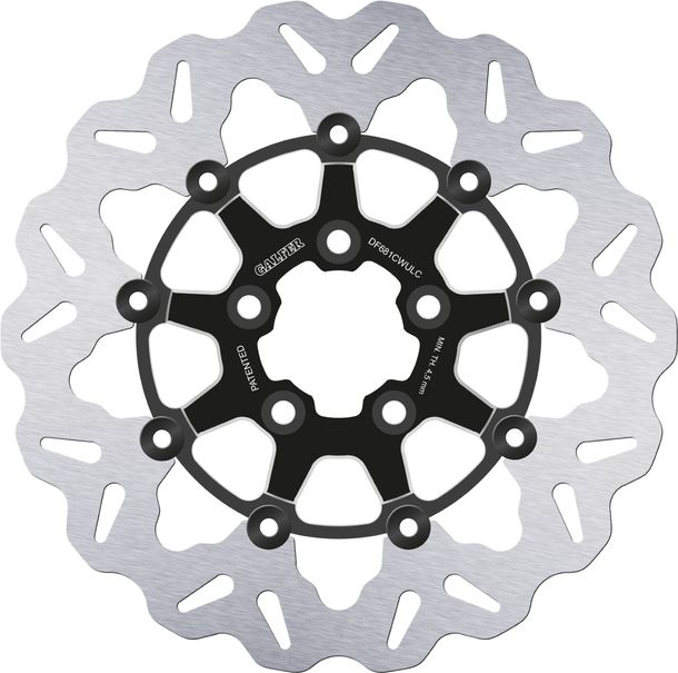Brake disc Galfer DF681CWUY WAVE® with ECE R90 approval, floating rear 292x5mm for Harley Davidson FLHTCU Electra Glide Ultra Classic FLHTKSE Limited CVO FLHXI EFI Street Year 1999 - 2023 - Farbe: Rot