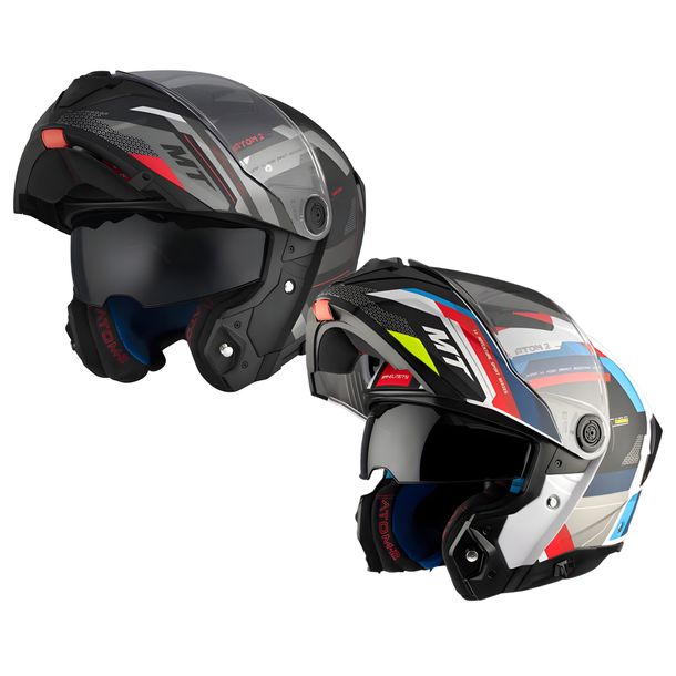 Flip-Up Helm MT Helmets Atom 2 Bast SV ECE 22.06