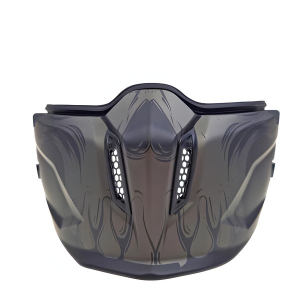 Mentonnière noire « Click » Streetfighter Darkness de MT Helmets