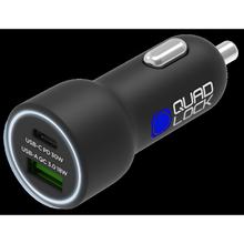 Ladegerät Quad Lock® Zigarettenanzünder USB-C / USB-A 12V