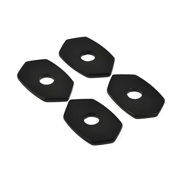 Unterlegplatten Highsider smart Indy Spacer Aluminium schwarz 30x48mm,4 Stück für 2 Blinker