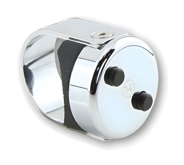Bouton-poussoir chromé Highsider CNC Classic pour guidons 7/8 et 1 pouce
