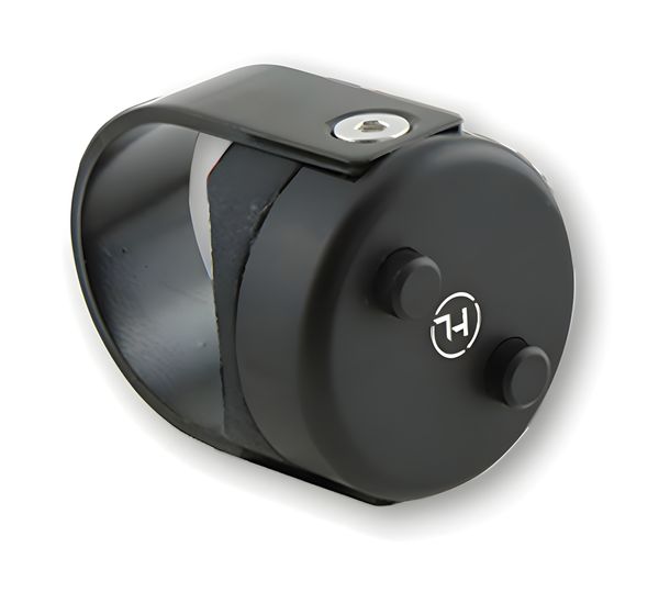 Interrupteur à bouton-poussoir Highsider CNC Classic noir pour guidons 7/8 et 1 pouce