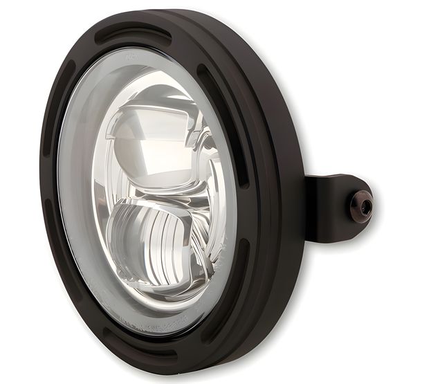 Scheinwerferrahmen Highsider Typ7 R2 5 ¾ Zoll schwarz seitliche Montage
