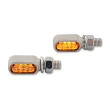 Blinker Highsider Little Bronx CNC stříbrné, tónované sklo