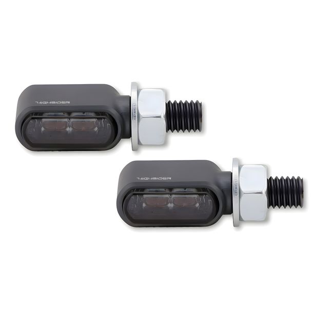 Blinker Highsider CNC Light Little Bronx 2in1 Positionslicht titan getönt paar