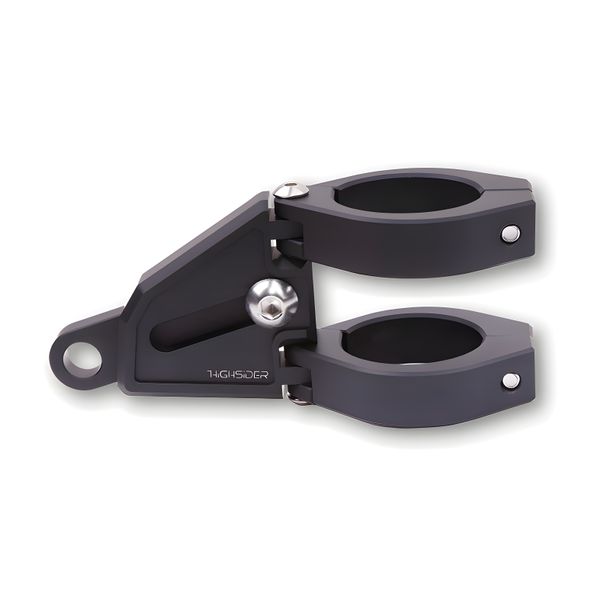 Lampenhalter Highsider CNC Set aluminium für Ø 47-49-50-52-54 mm Längenverstellbar schwarz