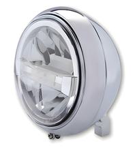 Faro LED cromado Highsider Yuma 2 tipo 4 de 7 pulgadas con DRL