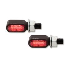 Luz trasera Highsider CNC Light Little Bronx 3 en 1, par de luces de freno tintadas en negro