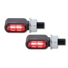 Feux arrière 3 en 1 Highsider CNC Light Little Bronx, paire de feux stop teintés en titane