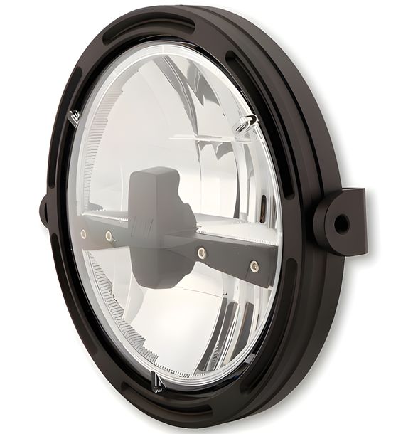 Scheinwerferrahmen Highsider Typ 3 R1 7 Zoll LED schwarz seitliche Montage