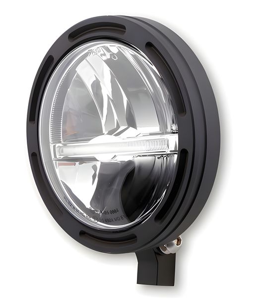 Scheinwerferrahmen Highsider Jackson R2 5 ¾ Zoll schwarz untere Montage