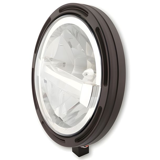 Scheinwerfer Highsider Typ 4 R1 7 Zoll schwarz LED untere Montage