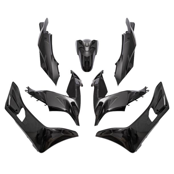 Kit carenatura 7 pezzi MXT Carenatura, nero metallizzato per Honda PCX 125/150cc Bj. 2015-2018