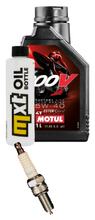 Kit d'inspection 1L 5W-40 + filtre à huile + 1x bougie pour Aprilia Sportcity ONE 50 ccm
