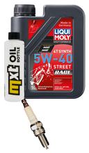 Kit d'inspection 1L 5W-40 + filtre à huile + 1x bougie pour Aprilia Sportcity ONE 50 ccm