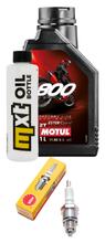 Inspektionspaket 1L 2-Takt-Öl + 1x Zündkerze für Aprilia Mojito 50 ccm