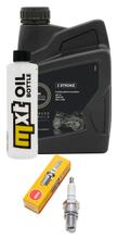 Pacchetto di ispezione dell'olio a 2 tempi da 1L + 1x candela per Aprilia SR Street LC 50 ccm