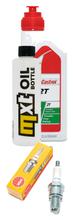 Inspektionspaket 1L 2-Takt-Öl + 1x Zündkerze für Aprilia SR Motard AC 50 ccm
