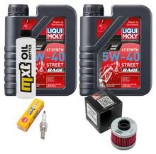 Inspektionspaket 2L 5W-40 + Ölfilter + 1x Zündkerze für Aprilia Leonardo ST 125 ccm
