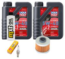 Inspektionspaket 2L 5W-40 + Ölfilter + 1x Zündkerze für Aprilia Leonardo 125 ccm