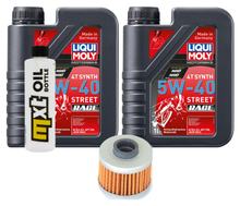 Inspectiepakket 2L 5W-40 + Oliefilter + 1x Bougie voor Aprilia Leonardo 125 ccm