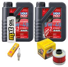 Kit d'inspection 2L 5W-40 + filtre à huile + 1x bougie pour Aprilia Leonardo 125 ccm