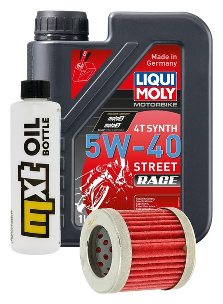 Inspektionspaket 1L 5W-40 + Ölfilter + 1x Zündkerze für Aprilia Mojito 125 ccm